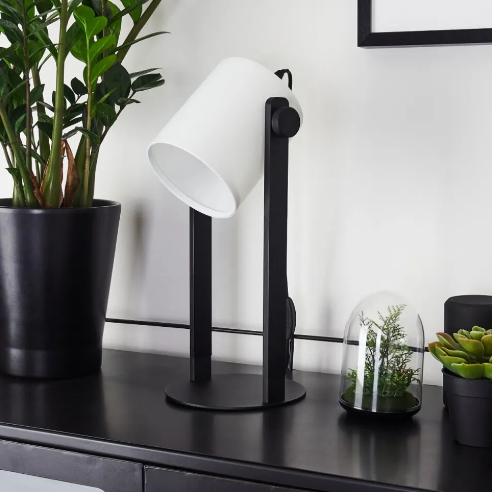 Lampe De Table Gibralter Noir, 1 Lumiere