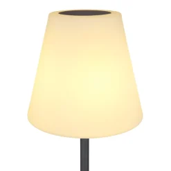 Lampe De Table Globo Solar Led Noir, 2 Lumieres, Telecommandes, Changeur De Couleurs