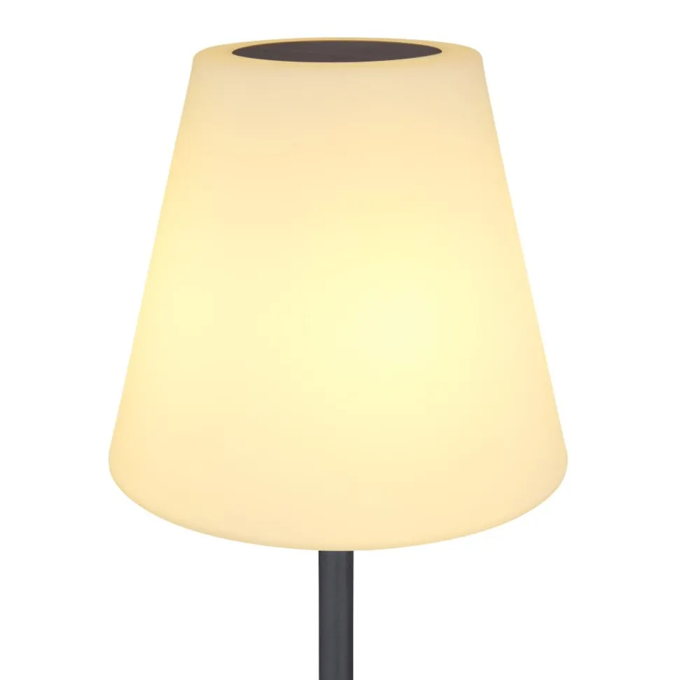 Lampe De Table Globo Solar Led Noir, 2 Lumieres, Telecommandes, Changeur De Couleurs