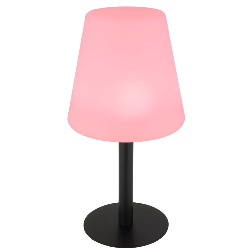 Lampe De Table Globo Solar Led Noir, 8 Lumieres, Changeur De Couleurs