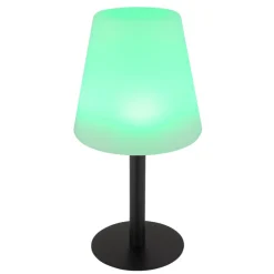 Lampe De Table Globo Solar Led Noir, 8 Lumieres, Changeur De Couleurs