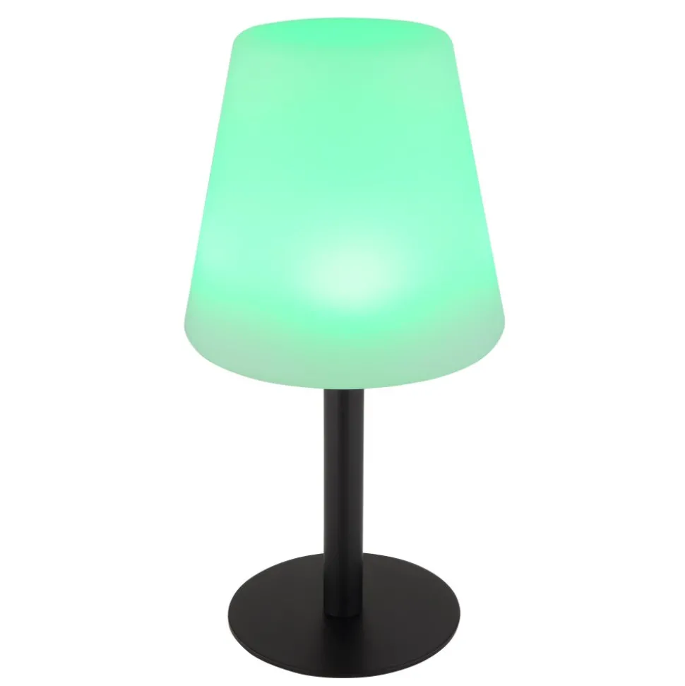 Lampe De Table Globo Solar Led Noir, 8 Lumieres, Changeur De Couleurs