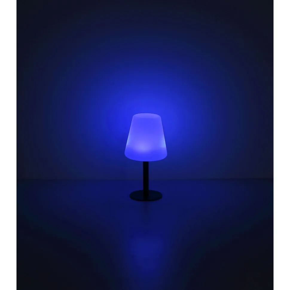 Lampe De Table Globo Solar Led Noir, 8 Lumieres, Changeur De Couleurs