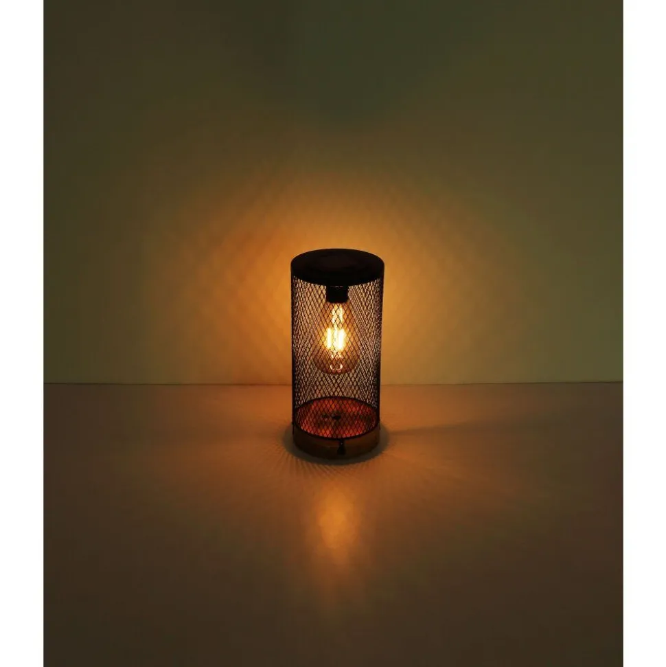 Lampe De Table Globo Solar Led Ecru, Noir, 1 Lumiere