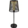 Lampe De Table Globo Solar Led Noir, 1 Lumiere
