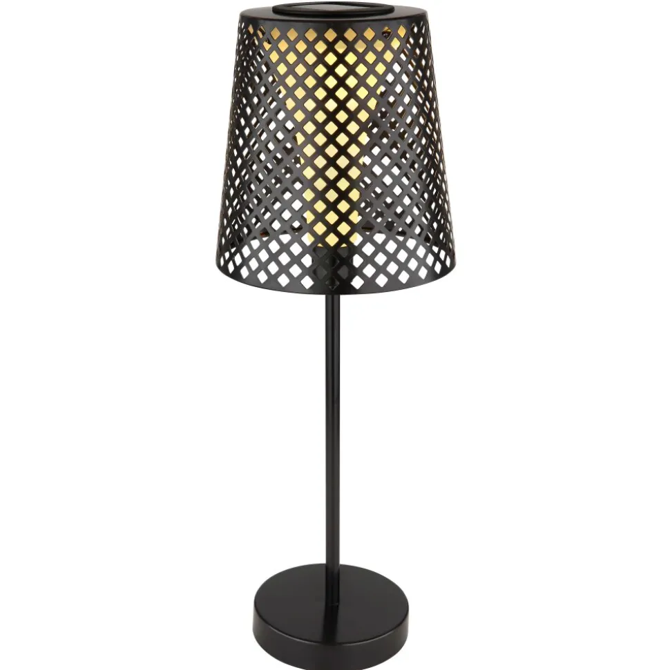 Lampe De Table Globo Solar Led Noir, 1 Lumiere