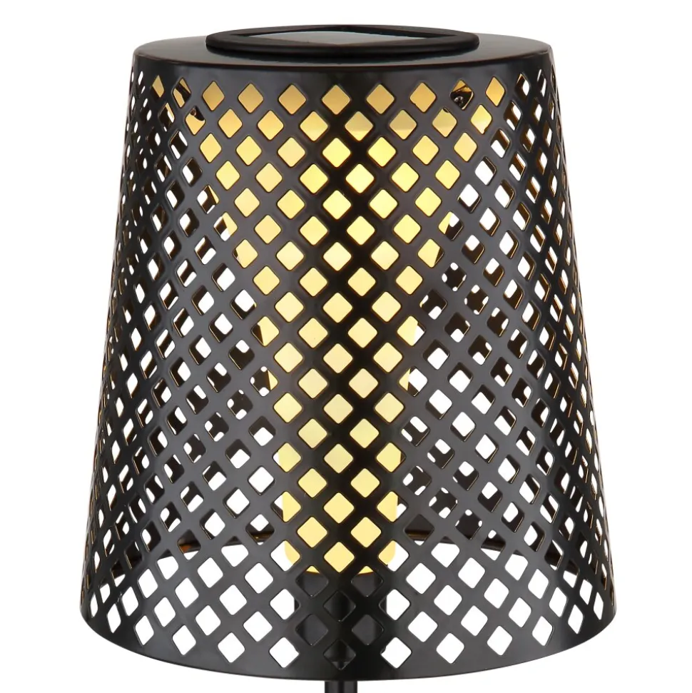 Lampe De Table Globo Solar Led Noir, 1 Lumiere