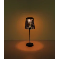 Lampe De Table Globo Solar Led Noir, 1 Lumiere