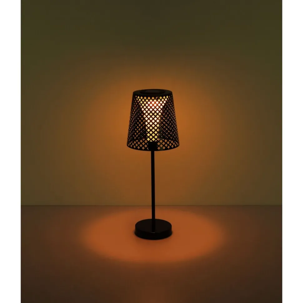 Lampe De Table Globo Solar Led Noir, 1 Lumiere