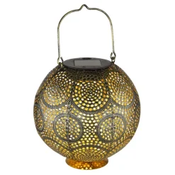 Lampe De Table Globo Solar Led Ancien, Or, 1 Lumiere