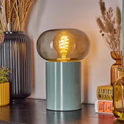Lampe De Table Godrie Bleu, 1 Lumiere