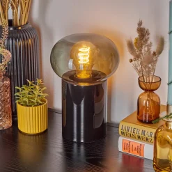Lampe De Table Godrie Noir, 1 Lumiere