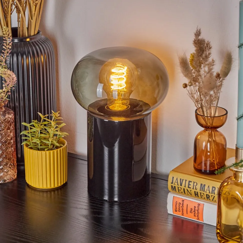 Lampe De Table Godrie Noir, 1 Lumiere