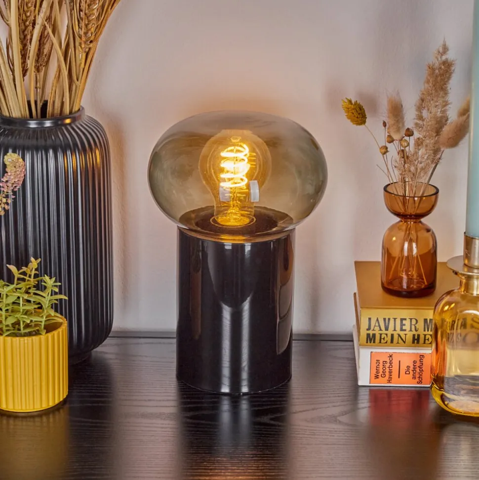 Lampe De Table Godrie Noir, 1 Lumiere