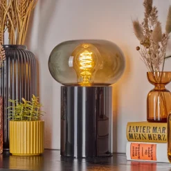 Lampe De Table Godrie Noir, 1 Lumiere