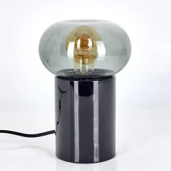 Lampe De Table Godrie Noir, 1 Lumiere