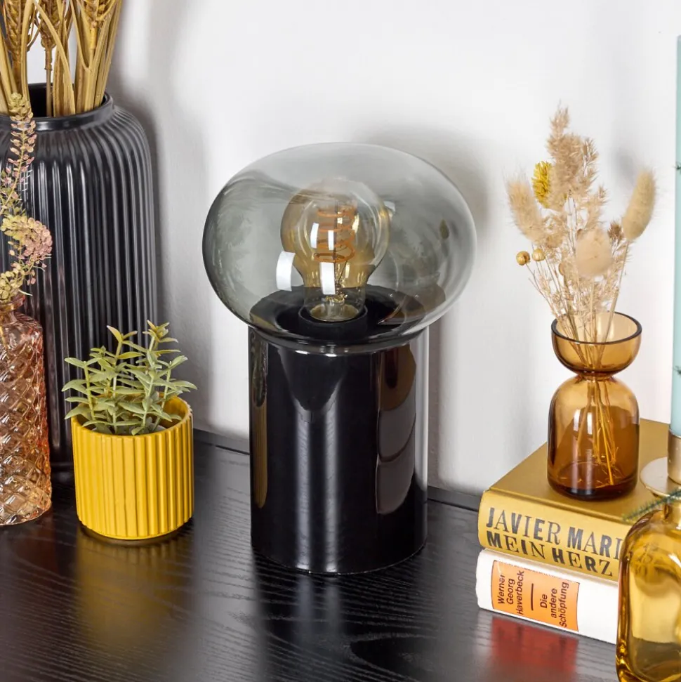 Lampe De Table Godrie Noir, 1 Lumiere