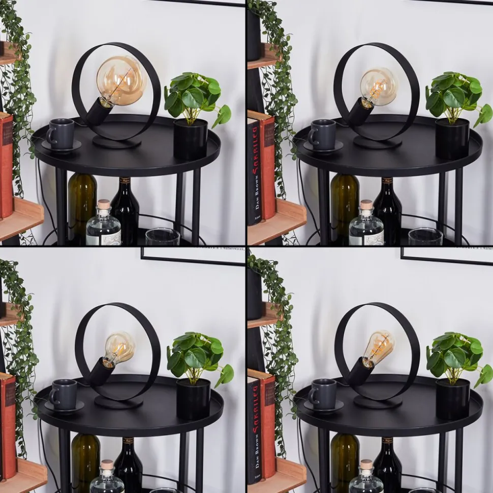 Lampe De Table Gourguel Noir, 1 Lumiere