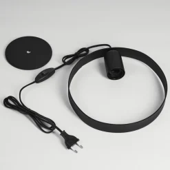 Lampe De Table Gourguel Noir, 1 Lumiere