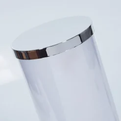 Lampe De Table Hatara Led Chrome, 1 Lumiere, Telecommandes, Changeur De Couleurs