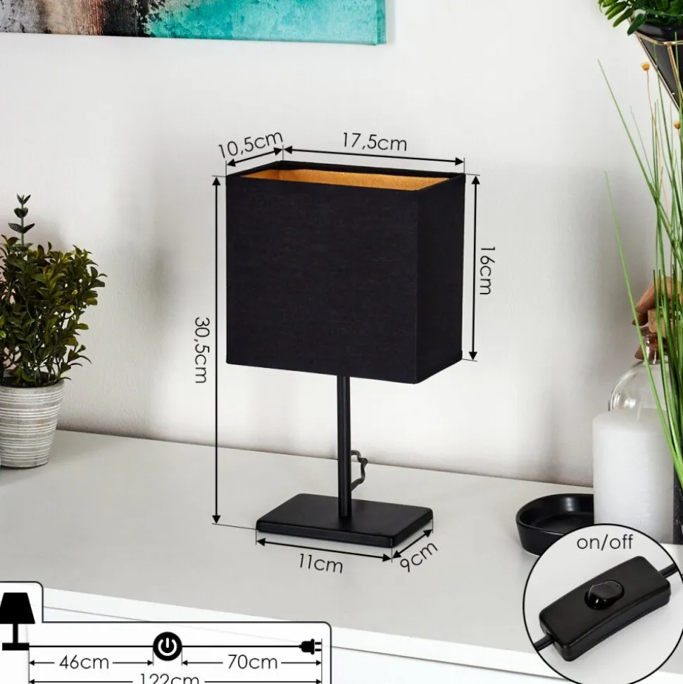 Lampe De Table Heinikka Noir, 1 Lumiere