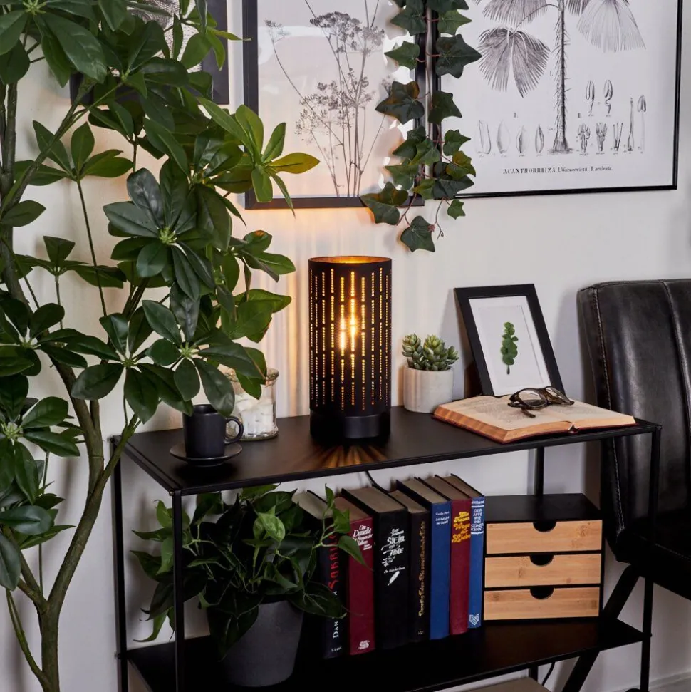Lampe De Table Hobart Noir, 1 Lumiere