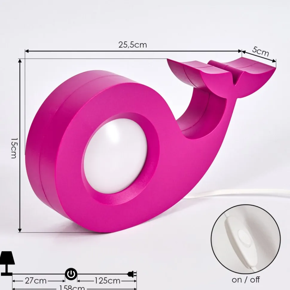 Lampe De Table Ilanz Led Lila, 1 Lumiere