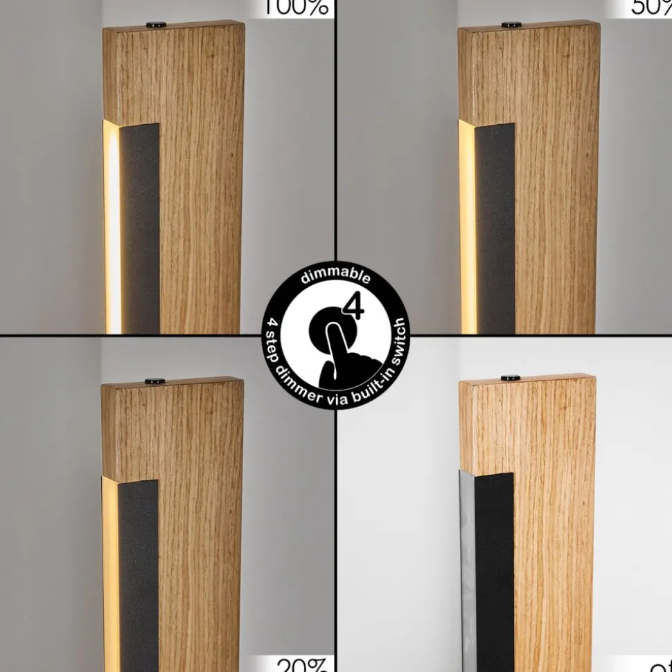 Lampe De Table Inzino Led Ecru, Noir, 1 Lumiere