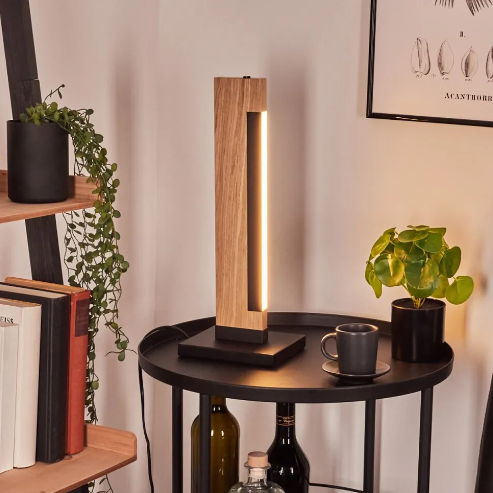 Lampe De Table Inzino Led Ecru, Noir, 1 Lumiere