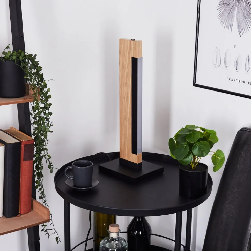 Lampe De Table Inzino Led Ecru, Noir, 1 Lumiere