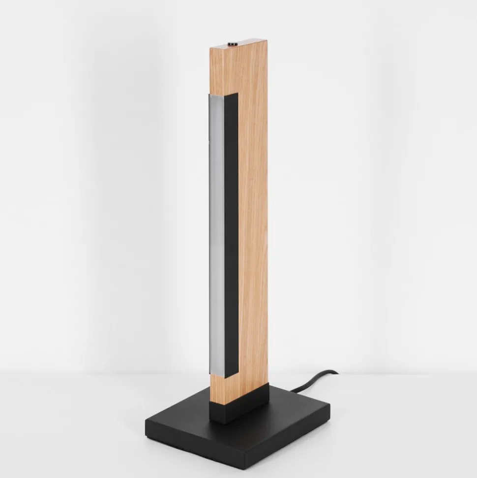 Lampe De Table Inzino Led Ecru, Noir, 1 Lumiere