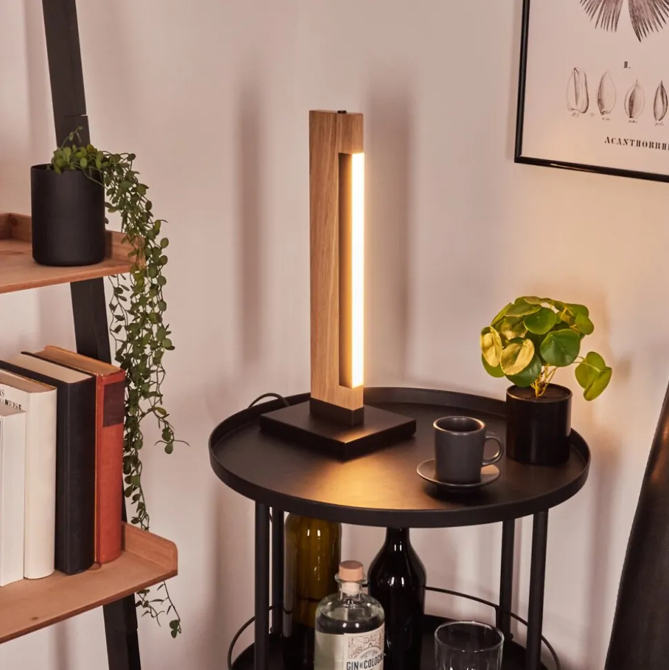 Lampe De Table Inzino Led Ecru, Noir, 1 Lumiere