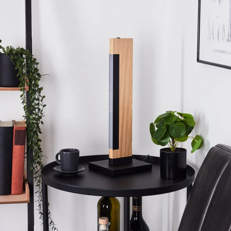 Lampe De Table Inzino Led Ecru, Noir, 1 Lumiere