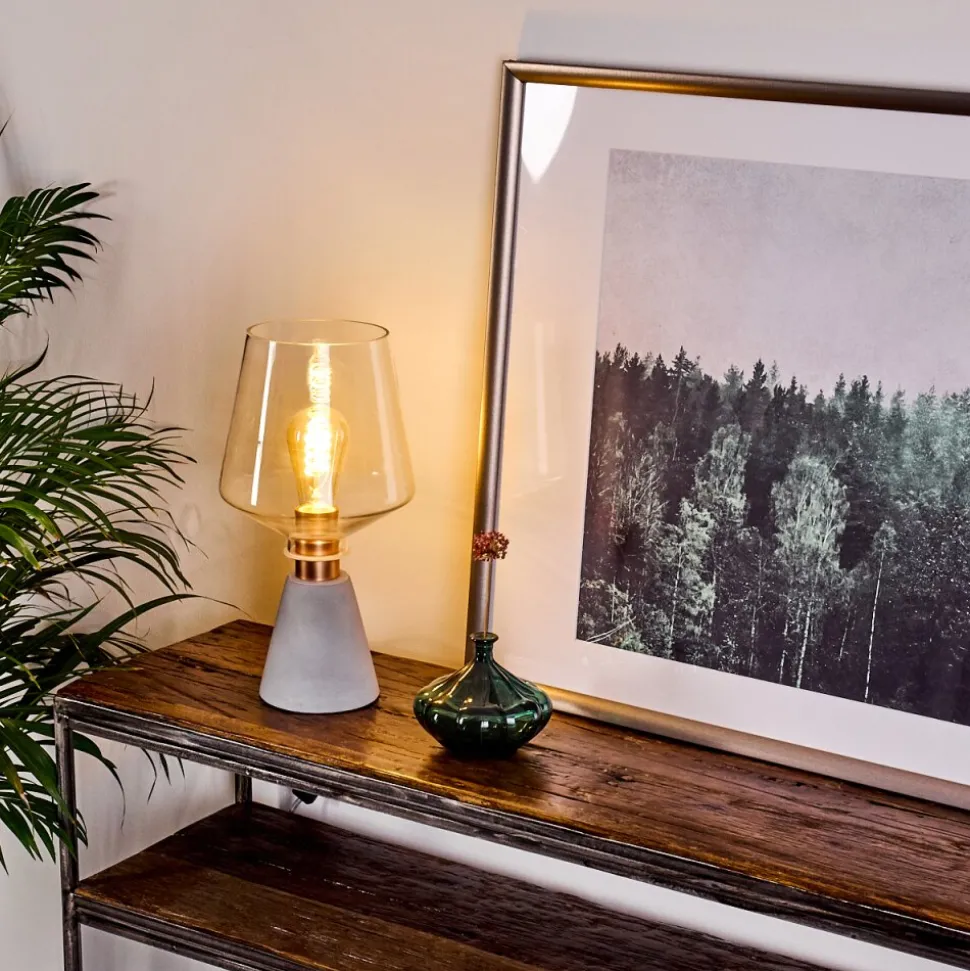 Lampe De Table Jaen Gris, Cuivre, 1 Lumiere