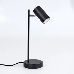 Lampe De Table Javel Chrome, Noir, 1 Lumiere