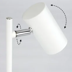 Lampe De Table Javel Chrome, Blanc, 1 Lumiere