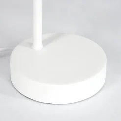 Lampe De Table Javel Chrome, Blanc, 1 Lumiere