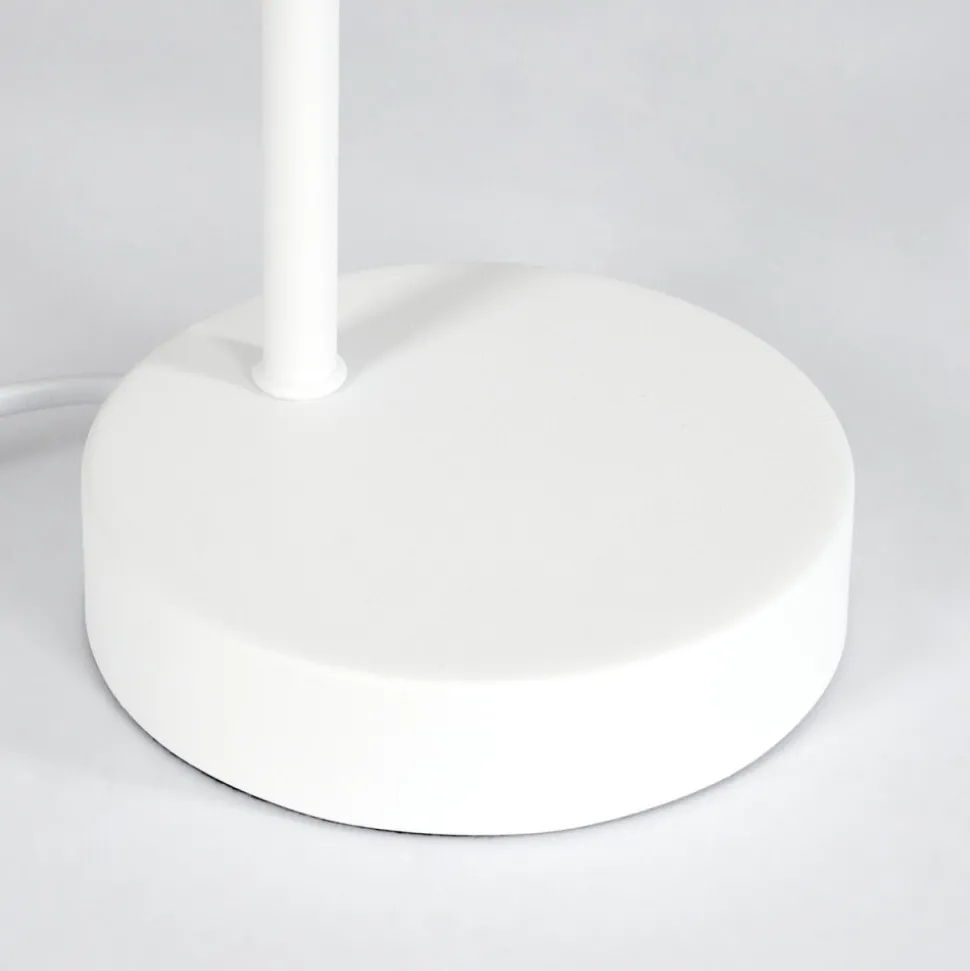 Lampe De Table Javel Chrome, Blanc, 1 Lumiere
