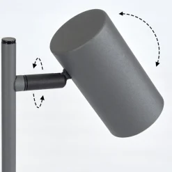 Lampe De Table Javel Gris, Couleur Bois, Noir, 1 Lumiere