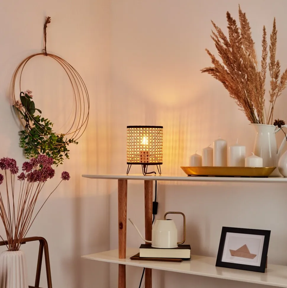 Lampe De Table Jonas Noir, 1 Lumiere