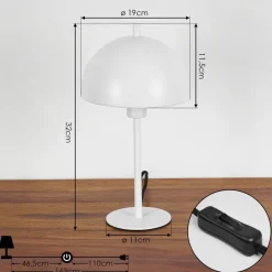 Lampe De Table Kaitulai Blanc, 1 Lumiere
