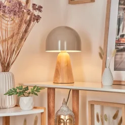 Lampe De Table Kanchriech Ecru, 1 Lumiere