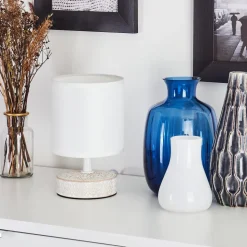 Lampe De Table Kigombo Creme, Blanc, 1 Lumiere
