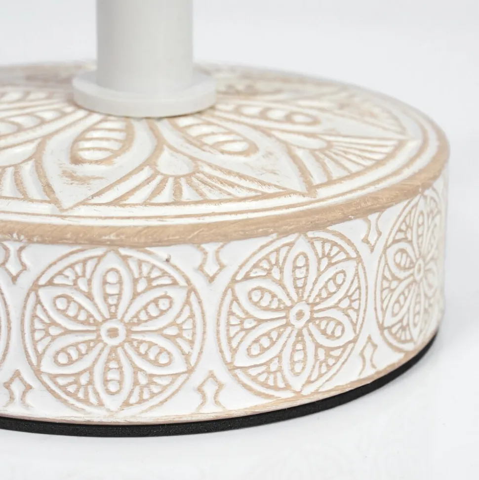 Lampe De Table Kigombo Creme, Blanc, 1 Lumiere
