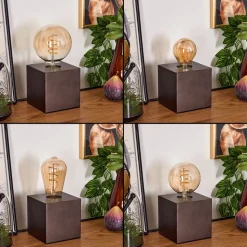 Lampe De Table Lagradioule Brun, Bronze, 1 Lumiere