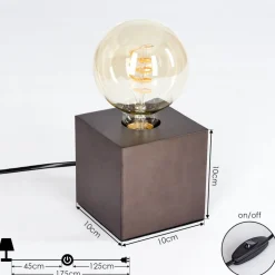 Lampe De Table Lagradioule Brun, Bronze, 1 Lumiere
