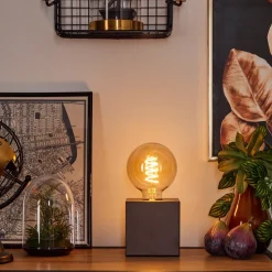 Lampe De Table Lagradioule Brun, Bronze, 1 Lumiere