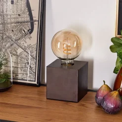 Lampe De Table Lagradioule Brun, Bronze, 1 Lumiere