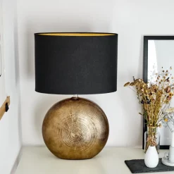Lampe De Table Lahnus Or, 1 Lumiere