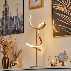 Lampe De Table Lavaca Led Laiton, 1 Lumiere